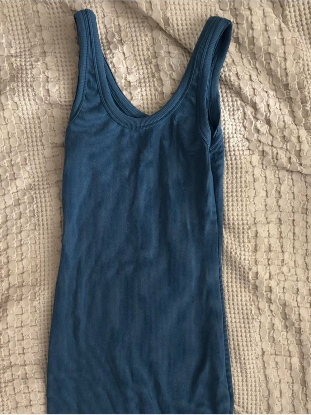 Fashion Nova Blue Ribbed Cami Mini Dress Women's with Scoop Neck size Small